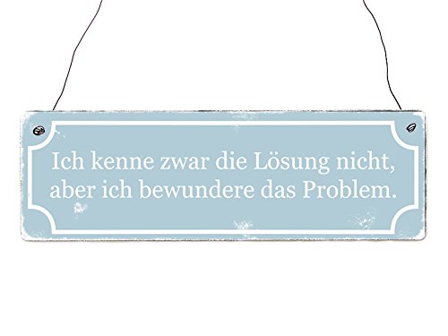 Interluxe Holzschild Shabby Chic Vintage Türschild ICH KENNE ZWAR DIE LÖSUNG Nicht Spruch Interluxe Holzschild Shabby Chic Vintage Türschild ICH KENNE ZWAR DIE LÖSUNG Nicht Spruch von Interluxe