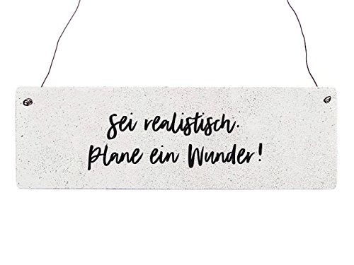 Interluxe Holzschild Shabby SEI REALISTISCH Plane EIN Wunder Lebensmotto Geschenkidee Geburtstag Interluxe Holzschild Shabby SEI REALISTISCH Plane EIN Wunder Lebensmotto Geschenkidee Geburtstag von Interluxe