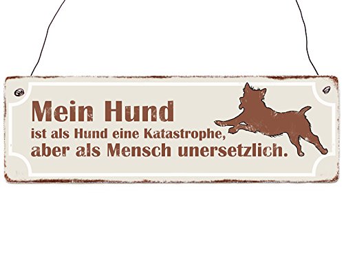 Interluxe Holzschild Shabby Vintage MEIN HUND IST ALS HUND EINE KATASTROPHE Hund Haustier Interluxe Holzschild Shabby Vintage MEIN HUND IST ALS HUND EINE KATASTROPHE Hund Haustier von Interluxe