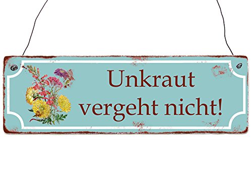 Interluxe Holzschild Shabby Vintage Retro UNKRAUT VERGEHT Nicht! Garten Balkon Terrasse Interluxe Holzschild Shabby Vintage Retro UNKRAUT VERGEHT Nicht! Garten Balkon Terrasse von Interluxe