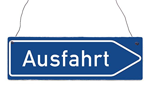 Interluxe Holzschild Shabby Vintage Straßenschild AUSFAHRT Wegweiser Autobahn Interluxe Holzschild Shabby Vintage Straßenschild AUSFAHRT Wegweiser Autobahn von Interluxe