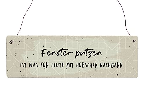 Interluxe Holzschild Vintage FENSTER PUTZEN IST WAS FÜR LEUTE Schild mit lustigem Spruch Interluxe Holzschild Vintage FENSTER PUTZEN IST WAS FÜR LEUTE Schild mit lustigem Spruch von Interluxe