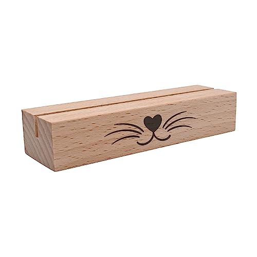Interluxe Kartenhalter - Schnurrhaare - Katze Cat Grußkartenhalter mit Spruch Fotohalter Kartenständer Tischkartenhalter aus Holz Interluxe Kartenhalter - Schnurrhaare - Katze Cat Grußkartenhalter mit Spruch Fotohalter Kartenständer Tischkartenhalter aus Holz von Interluxe