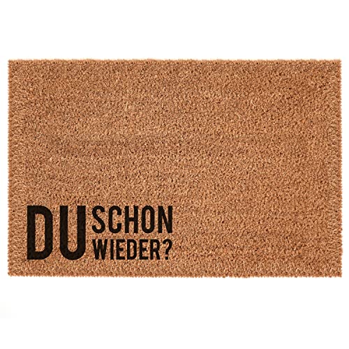 Interluxe Kokos-Fußmatte - DU Schon Wieder - Kokosmatte 100% Made in Germany - Fußmatte in Zwei Größen (40 x 60 cm) von Interluxe