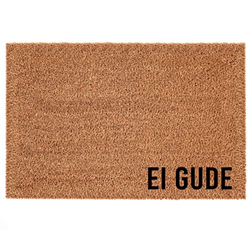 Interluxe Kokos-Fußmatte - Ei Gude - Kokosfussmatte als Geschenk für den Umzug oder Einzug in Haus und Wohnung - 100% Made in Germany (40 x 60 cm) von Interluxe