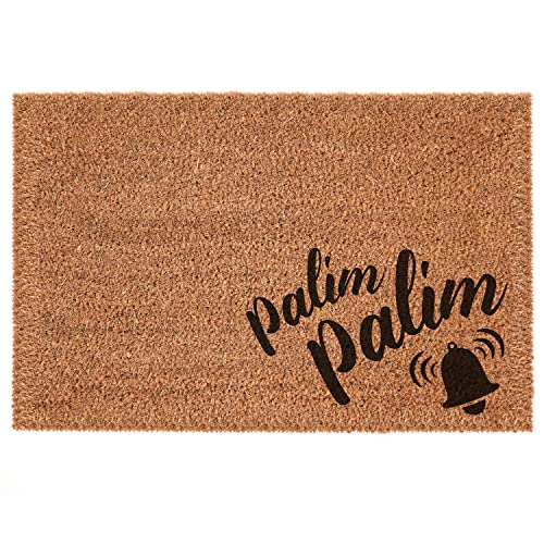 Interluxe Kokos-Fußmatte - Palim Palim - lustige Fußmatte als Einzugsgeschenk für Freunde - Kokosmatte 100% Made in Germany (40 x 60 cm) von Interluxe
