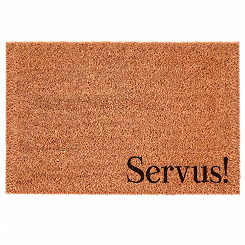 Interluxe Kokos Fußmatte - Servus! - Made in Germany Matte für Eingangsbereich Begrüßung Österreich Tirol (40x60cm) von Interluxe