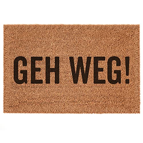 Interluxe Kokosfußmatte - GEH Weg! - witzige Fußmatte mit Spruch - Türmatte 100% Kokos (50 x 70 cm) von Interluxe