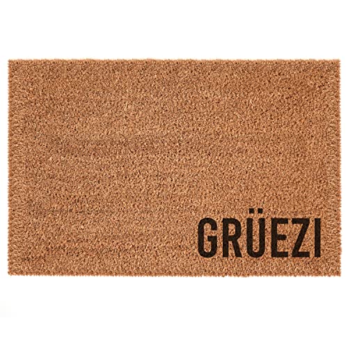 Interluxe Kokosfußmatte - GRÜEZI - Fußmatte aus natürlichen Kokosfasern, hergestelt in Deutschland (40 x 60 cm) von Interluxe
