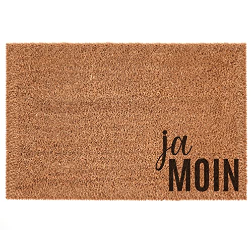 Interluxe Kokosfußmatte - Ja Moin - lustige Kokosmatte als Geschenk für Freunde, Türmatte aus Kokos, 100% (40 x 60 cm) von Interluxe