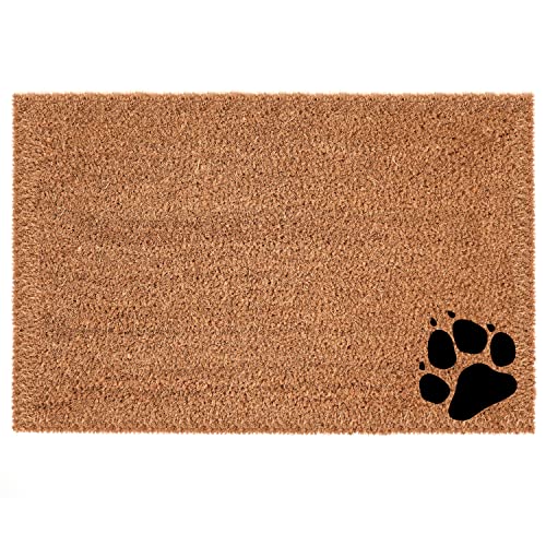 Interluxe Kokosmatte - Hundepfote Kokosgarn, Türmatte & Geschenk für Freunde mit Hunden - Qualitätsprodukt langlebig, robust und nachhaltig (40 x 60 cm) von Interluxe