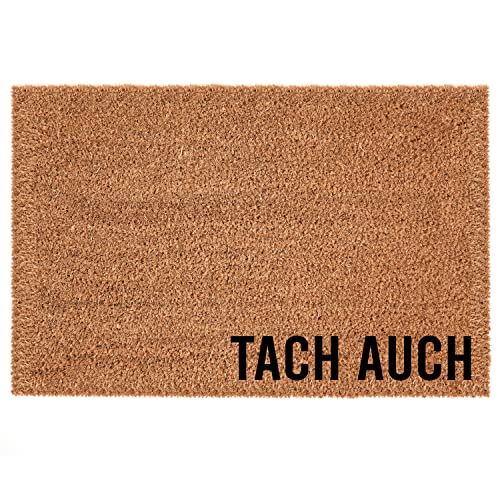 Interluxe Kokosmatte - Tach auch - Fußmatte aus natürlichem Kokos - nachhaltig, robust und antibakteriell - Türmatte 100% Made in Germany (40 x 60 cm) von Interluxe