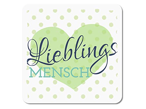 Interluxe LED Leuchtuntersetzer - Lieblingsmensch - leuchtender Untersetzer als Geschenk für Freunde von Interluxe