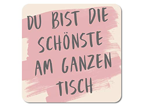 INTERLUXE LED Untersetzer - Du bist die Schönste - witziger Glasuntersetzer oder leuchtender Getränkeuntersetzer von Interluxe