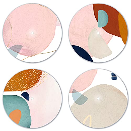 Interluxe LED Untersetzer RUND 4er Set - Abstract Watercolour Swirls - Vier leuchtende Design Untersetzer als Tischdeko, Geschenkidee, Party, Muster Interluxe LED Untersetzer RUND 4er Set - Abstract Watercolour Swirls - Vier leuchtende Design Untersetzer als Tischdeko, Geschenkidee, Party, Muster von Interluxe