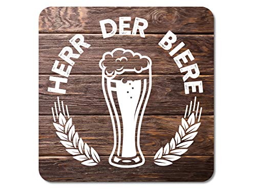 INTERLUXE LED leuchtender Bieruntersetzer - Herr der Biere - beleuchteter Bierdeckel als Geschenk für Bierverkostung, Brauerei, Bierbrauer von Interluxe