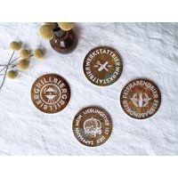 Interluxe Led Untersetzer Rund 4Er Set Bier Rost Sprüche Männer Männerabend Kumpel Freund Leuchtend Design Als Tischdeko Geschenk Natur Boho von Interluxe
