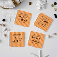 Interluxe Leuchtende Led Untersetzer 4Er Set - Solange Der Letzte Strohhalm Aperol Spritz Glasuntersetzer Für Cocktails Getränke Flaschen von Interluxe