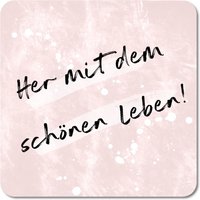 Interluxe Leuchtender Led Untersetzer - Her Mit Dem Schönen Leben Witzige Tischdeko Oder Geschenk Für Beste Freunde, Familie, Kollegen von Interluxe