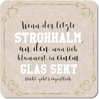 Interluxe Leuchtender Led Untersetzer - Wenn Der Letzte Strohhalm Sekt Sektglas Witzige Tischdeko Geschenk Beste Freundin von Interluxe
