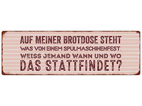 Interluxe METALLSCHILD Blechschild AUF MEINER BROTDOSE STEHT Spruch Schule Kind Lustig Interluxe METALLSCHILD Blechschild AUF MEINER BROTDOSE STEHT Spruch Schule Kind Lustig von Interluxe