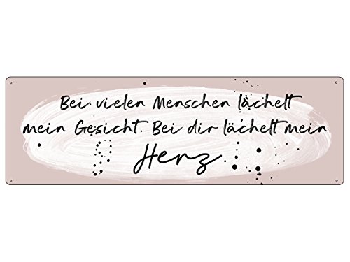 Interluxe Metallschild Blechschild Bei vielen Menschen lächelt Mein Gesicht. Bei dir Mein Herz Liebe Beziehung Freundschaft Interluxe Metallschild Blechschild Bei vielen Menschen lächelt Mein Gesicht. Bei dir Mein Herz Liebe Beziehung Freundschaft von Interluxe