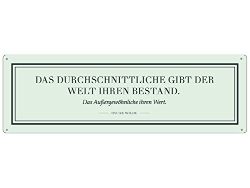 Interluxe METALLSCHILD Blechschild DAS DURCHSCHNITTLICHE GIBT DER Welt Oscar Wilde Pastell Zitat Spruch Grün Interluxe METALLSCHILD Blechschild DAS DURCHSCHNITTLICHE GIBT DER Welt Oscar Wilde Pastell Zitat Spruch Grün von Interluxe