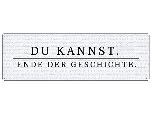Interluxe METALLSCHILD Blechschild DU Kannst Ende DER Geschichte mit Spruch Affirmation Motivation von Interluxe
