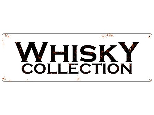 Interluxe METALLSCHILD Blechschild Dekoschild Whisky Collection Bar Schrank Regal Tasting von Interluxe