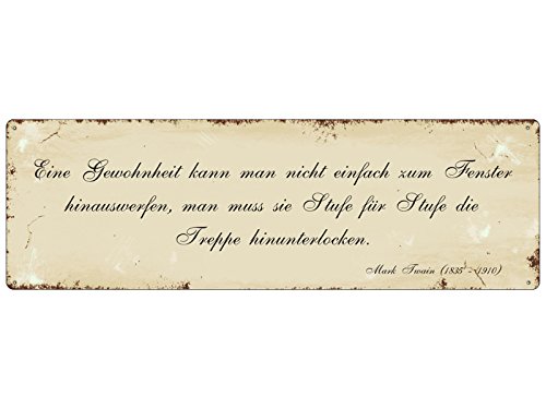 Interluxe METALLSCHILD Blechschild EINE GEWOHNHEIT KANN Man Nicht EINFACH Weisheit Shabby Interluxe METALLSCHILD Blechschild EINE GEWOHNHEIT KANN Man Nicht EINFACH Weisheit Shabby von Interluxe