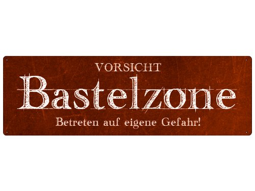 Interluxe METALLSCHILD Blechschild Türschild BASTELZONE Shabby Hobby basteln Werkstatt Interluxe METALLSCHILD Blechschild Türschild BASTELZONE Shabby Hobby basteln Werkstatt von Interluxe