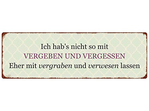 Interluxe METALLSCHILD Blechschild Türschild ICH HABS Nicht SO MIT lustiger Spruch Deko von Interluxe