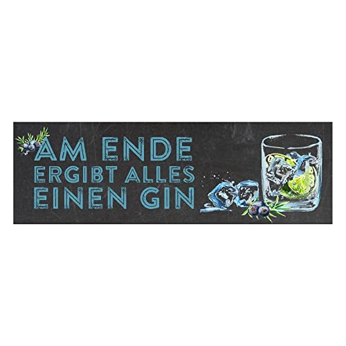 Interluxe Magnet Magnetschild - Am Ende ergibt Alles einen Gin Mitbringsel Bar Freunde Kühlschrankmagnet witziger Spruch Dekomagnet Küchendeko von Interluxe