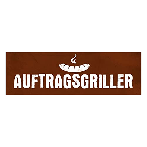 Interluxe Magnet Magnetschild - Auftragsgriller Gillecke Grill Lounge magnetisches Schild für Freunde Kollegen von Interluxe