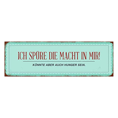 Interluxe Magnet Magnetschild - Ich spüre die Macht in Mir Hunger - Kühlschrankmagnet witzig lustig Spruch Schild von Interluxe