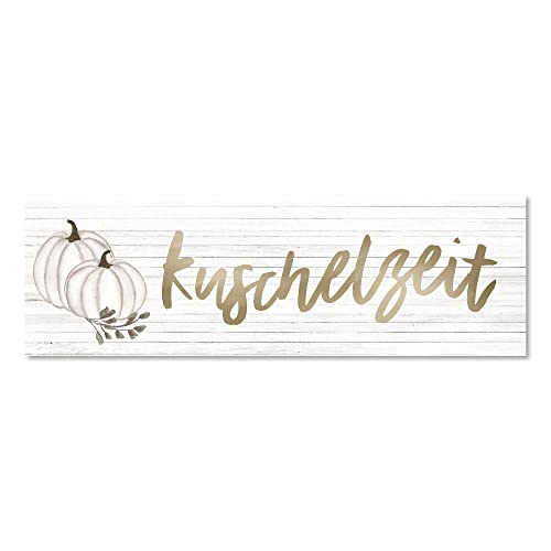 Interluxe Magnet Magnetschild - Kuschelzeit Herbst - Kühlschrankmagnet weißer Kürbis Baby Boo Pumpkin Herbstdeko Küche Notizhalter Büro von Interluxe