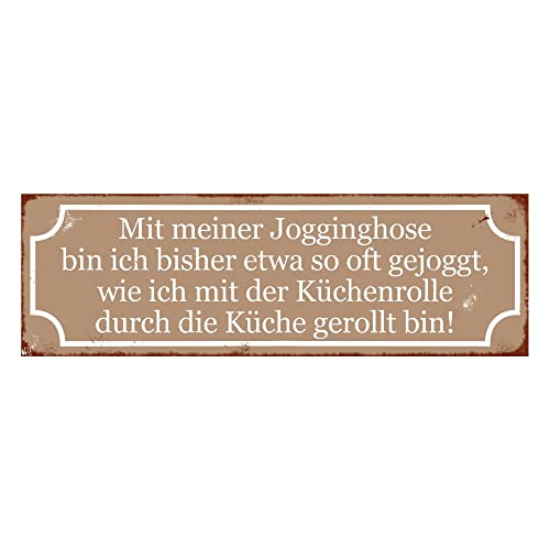 Interluxe Magnet Magnetschild - Mit meiner Jogginghose Kühlschrankmagnet magnetisches Deko Schild Spruch witzig Sportmuffel von Interluxe