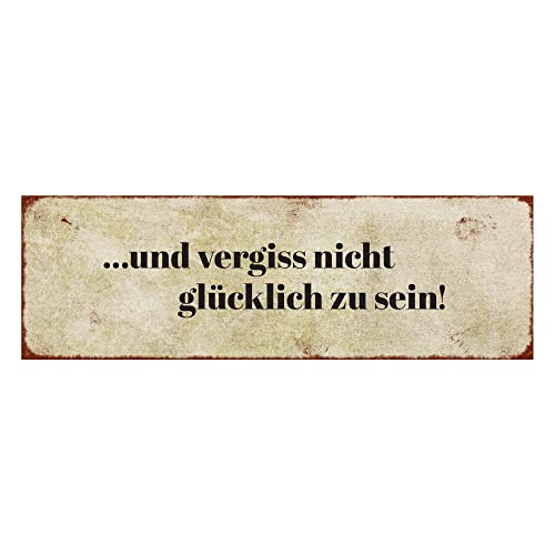 Interluxe Magnet Magnetschild - Und vergiss Nicht glücklich zu Sein - Flexibler Magnet Geschenk für Freunde Familie Kinder Eltern von Interluxe