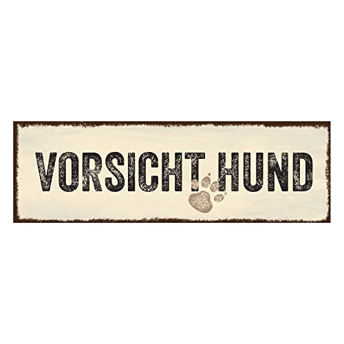 Interluxe Magnet Magnetschild - Vorsicht Hund - magnetisches Warnschild Hinweisschild Briefkasten Haustür Eingang Tor Hundepfoten Frauchen Herrchen von Interluxe