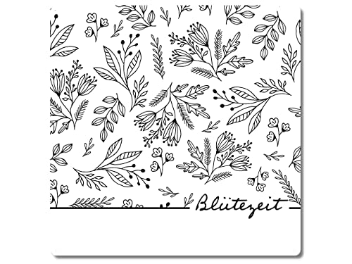 Interluxe Metallschild 20x20cm - Blütezeit - Dekoration Frühling Ostern Frühlingszeit Spring Landhaus Shabby chic Scandi von Interluxe