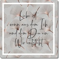 Interluxe Metallschild 20x20cm - Liebe Ist Wenn Aus Dem Ich Und Du Ein Wir Entsteht Schild Für Verliebte, Paare, Hochzeit, Verlobung Interluxe Metallschild 20x20cm - Liebe Ist Wenn Aus Dem Ich Und Du Ein Wir Entsteht Schild Für Verliebte, Paare, Hochzeit, Verlobung von Interluxe