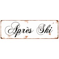 Interluxe Metallschild - Apres Ski Weihnachten Vintage Skihütte Berge Fahren Feiern Party Mit Freunden von Interluxe