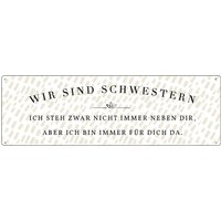 Interluxe Metallschild Blechschild - Wir Sind Schwestern Schild Spruch Geschenk Mitbringsel Geschwister Familie Sister Family Interluxe Metallschild Blechschild - Wir Sind Schwestern Schild Spruch Geschenk Mitbringsel Geschwister Familie Sister Family von Interluxe