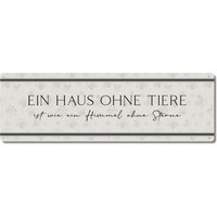 Interluxe Metallschild - Ein Haus Ohne Tiere Schild Aus Blech Mit Spruch Tierliebhaber Zuhause Interluxe Metallschild - Ein Haus Ohne Tiere Schild Aus Blech Mit Spruch Tierliebhaber Zuhause von Interluxe