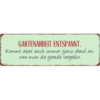 Interluxe Metallschild - Gartenarbeit Entspannt Witziges Schild Als Geschenk Oder Deko Für Den Garten von Interluxe