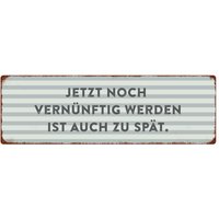 Interluxe Metallschild - Jetzt Noch Vernünftig Zu Werden Freunde Geschenkidee Party Humor Witziger Spruch Mitbringsel Zum Geburtstag von Interluxe