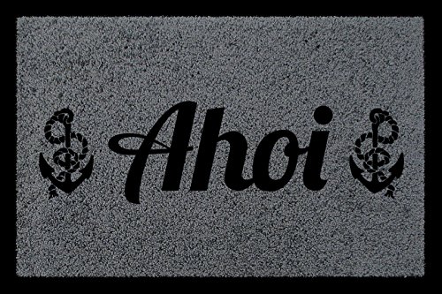 Interluxe SCHMUTZMATTE Fußmatte AHOI Maritim Anker Türmatte Geschenk Einzug Flur 60x40 cm Dunkelgrau Interluxe SCHMUTZMATTE Fußmatte AHOI Maritim Anker Türmatte Geschenk Einzug Flur 60x40 cm Dunkelgrau von Interluxe