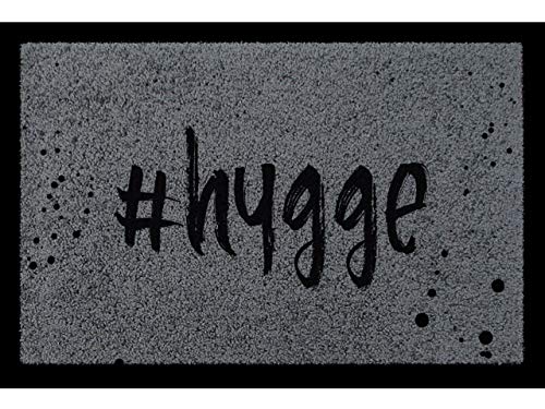 Interluxe SCHMUTZMATTE Fußmatte # Hashtag Hygge DUNKELGRAU dänische norwegische Gemütlichkeit Fussabtreter von Interluxe