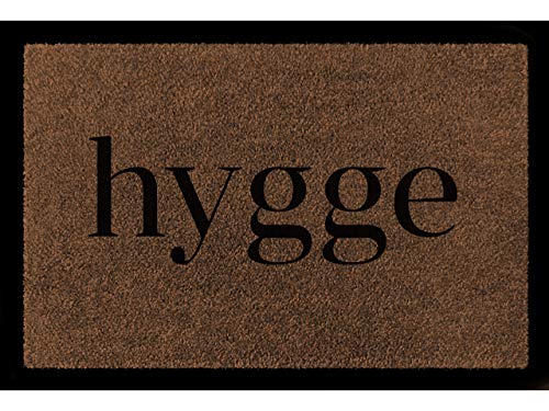 Interluxe SCHMUTZMATTE Fußmatte Hygge BRAUN dänische norwegische Gemütlichkeit Fussabtreter von Interluxe