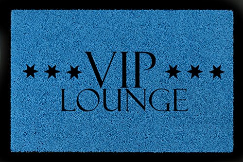 Interluxe SCHMUTZMATTE Fußmatte VIP Lounge Türvorleger Geschenk Flur Eingang 60x40 cm Royalblau von Interluxe